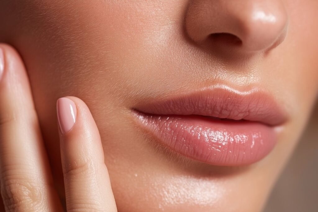 Seseorang dengan bibir plumpy dan sehat/Sumber: Canva